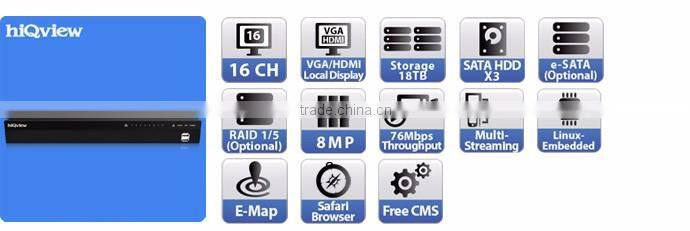 HIQ-3316 Local Display 16 Channel Standalone NVR