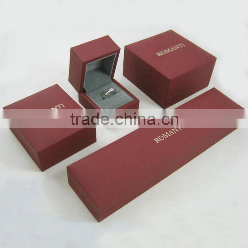 2016 Manufactory plastic shell fancy paper craft jewelry box with logo printed