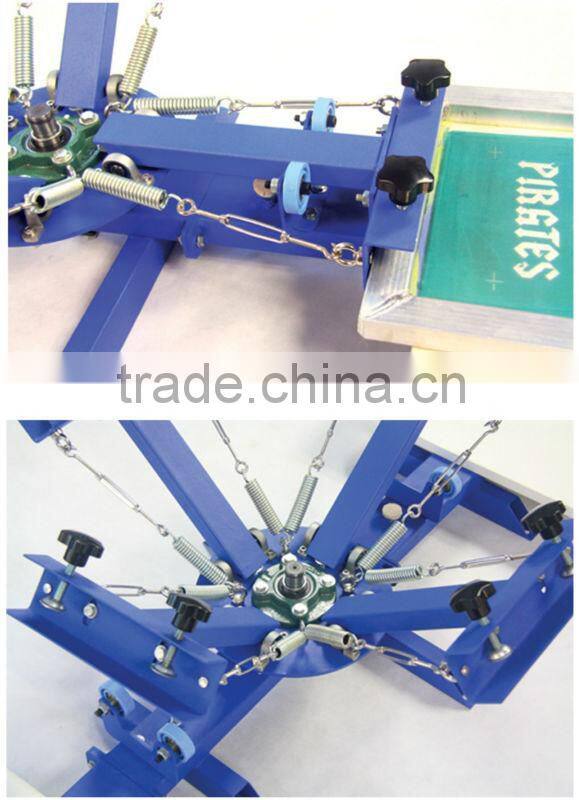 4 color 1 station manual silk screen printer