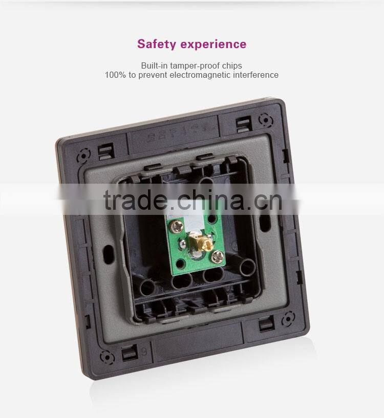 one gang television socket and one gang telephone socket pressure- line type