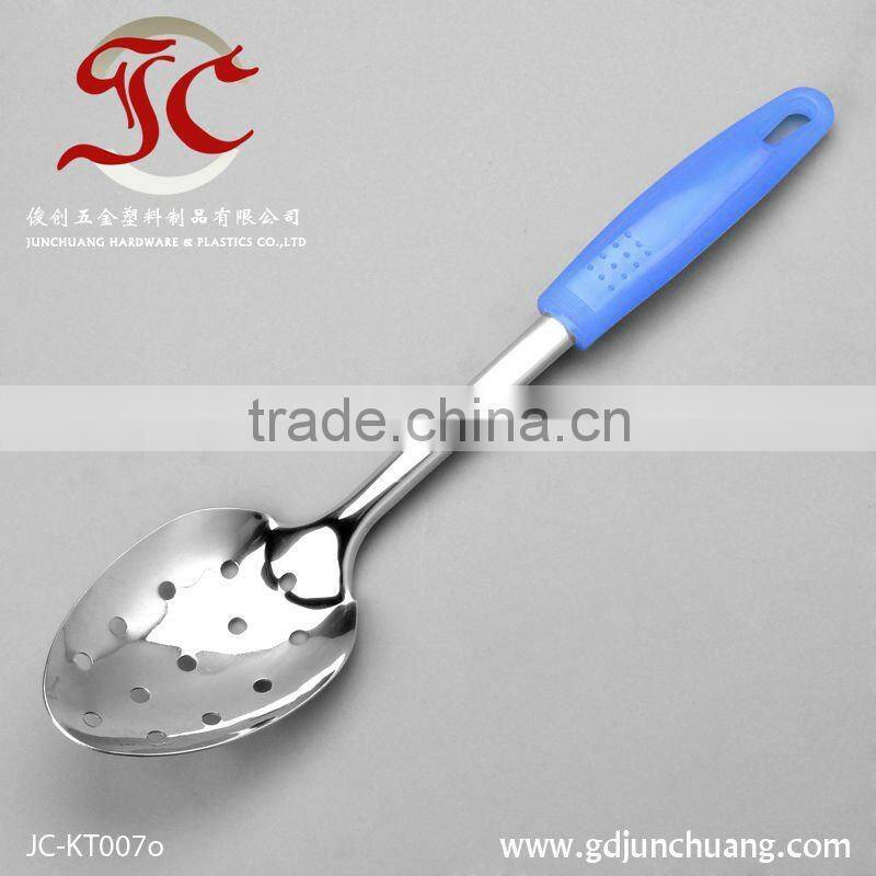 Stainless steel inox slotted spoon with PP handle