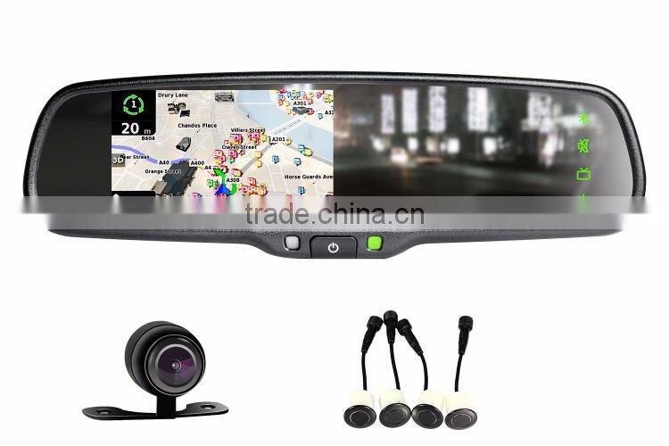Rearview Mirror with User Manual GPS Navigation Car Rear View Bluetooth Camera
