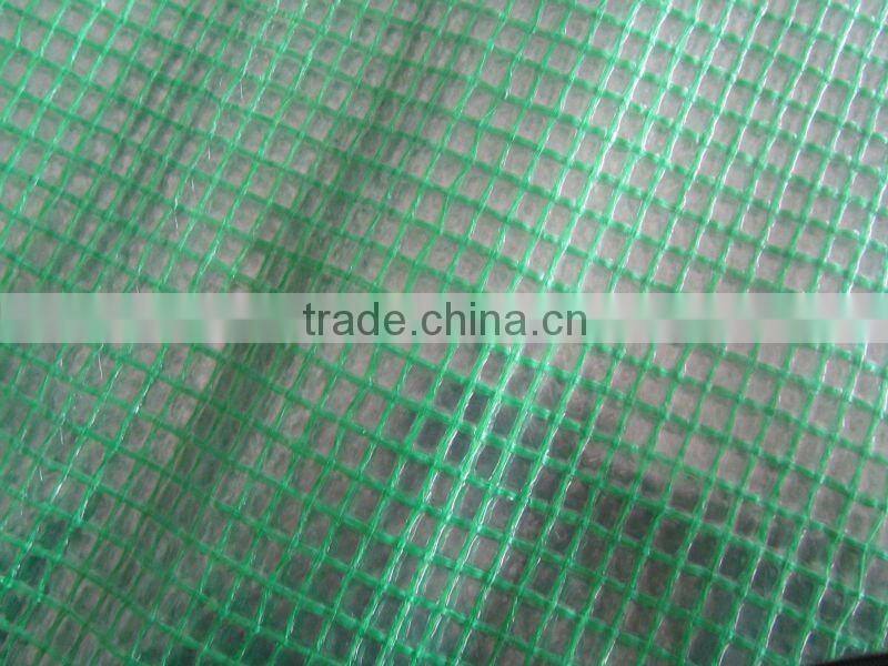 Strong clear or green mesh tarpaulin sheet used for building trade