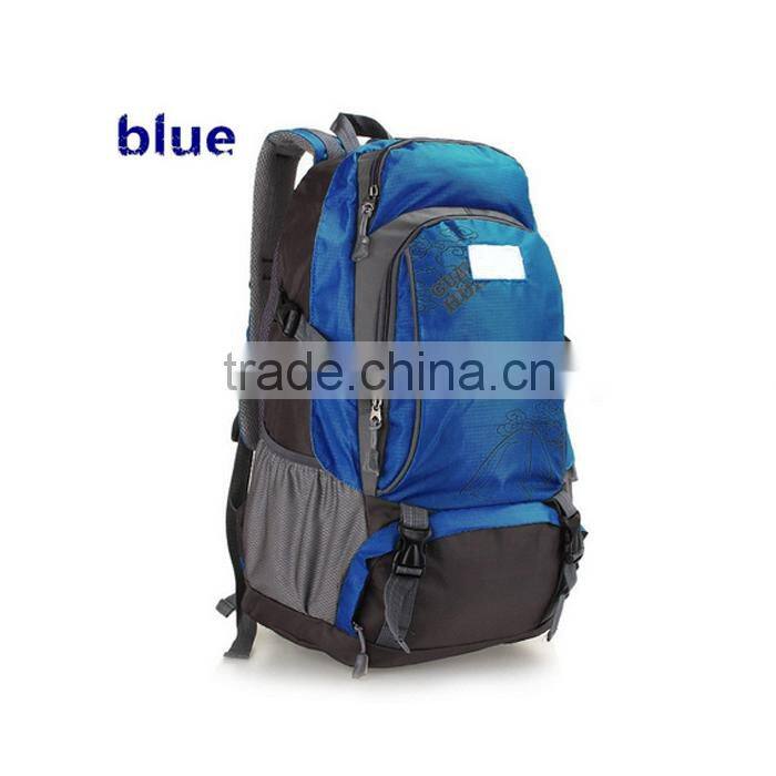 blue nylon material backpack bag sport bags for promotion