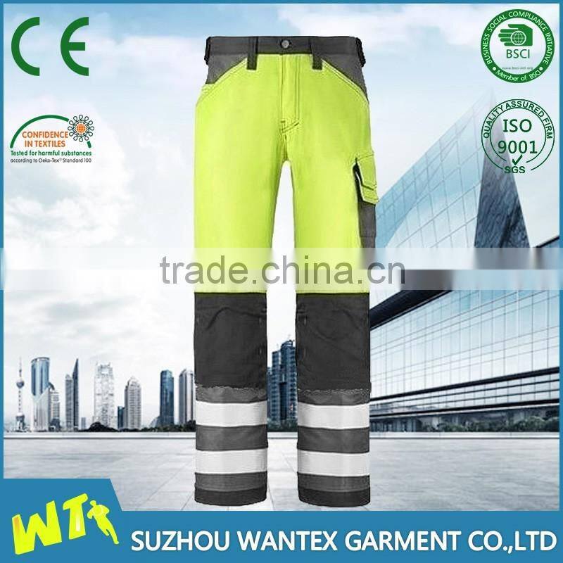 high quality safety working pants wholesale cotton safety pants reflective working trousers