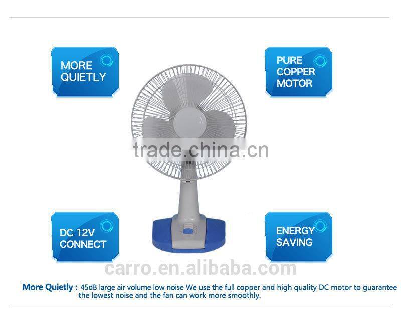 Carro Electrical 12inch 12v 12w table solar power fan CE-12V12C2
