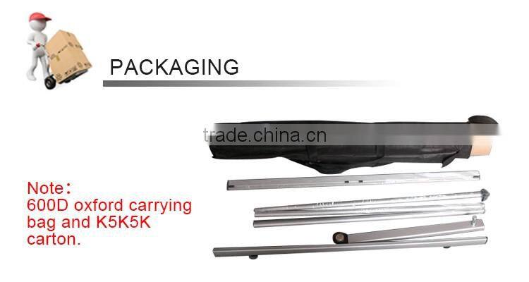 high quality easy pull L roll up banner display stand for adversisting