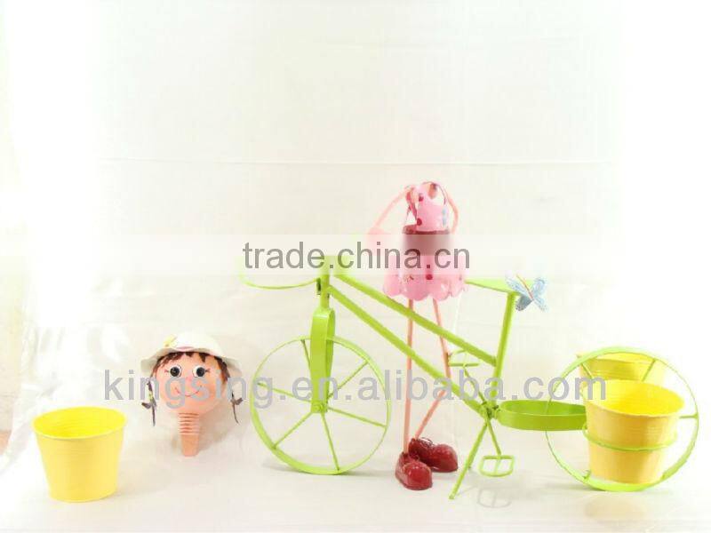 Metal doll flower arranging barrels for home decor 2013 newest