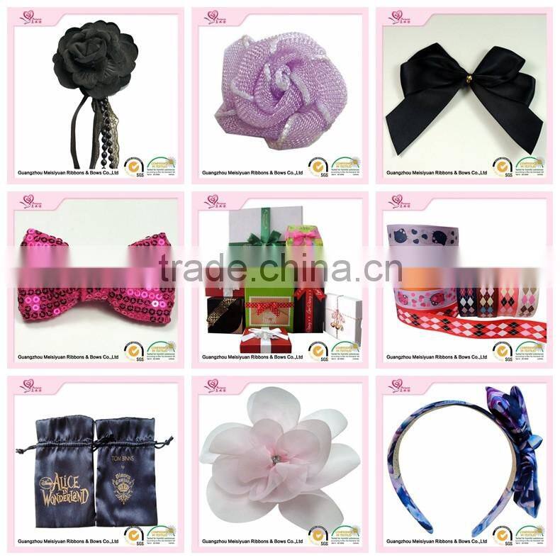 Golden Satin Ribbon Patterned and Words Printing Ribbon