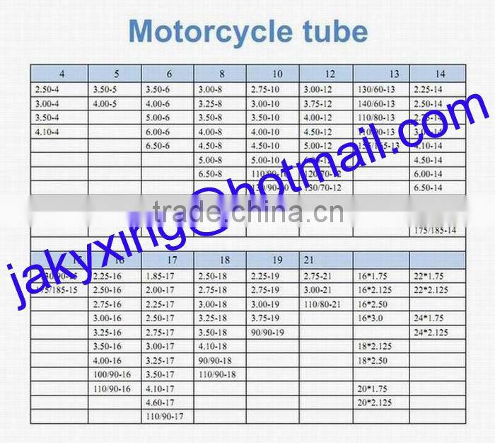 Shandong jiaonan manufacturer motorcycle tyres for inner tube