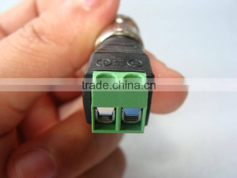 Coax CAT5 to CCTV Camera BNC Male Connector, BNC Connector Plug for CCTV Cable