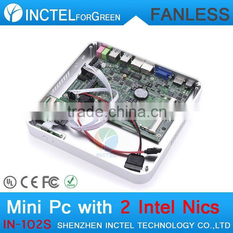 fanless alluminum mini pc USB 3.0 c1037u 4G RAM 64G SSD