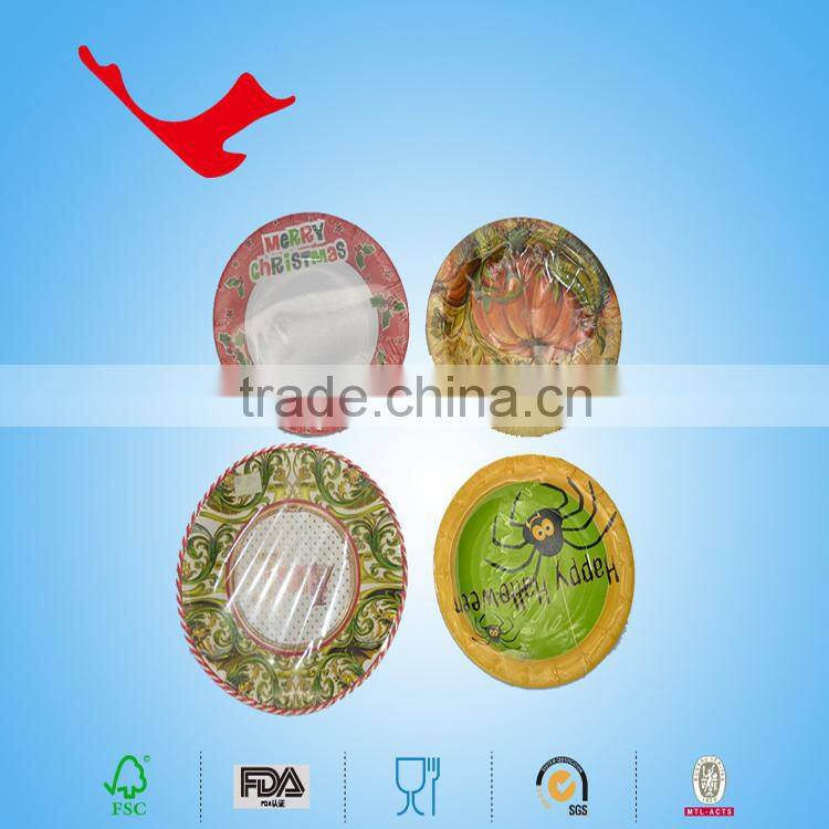 custom printed disposable round paper plates,square paper plate,special shaped plate