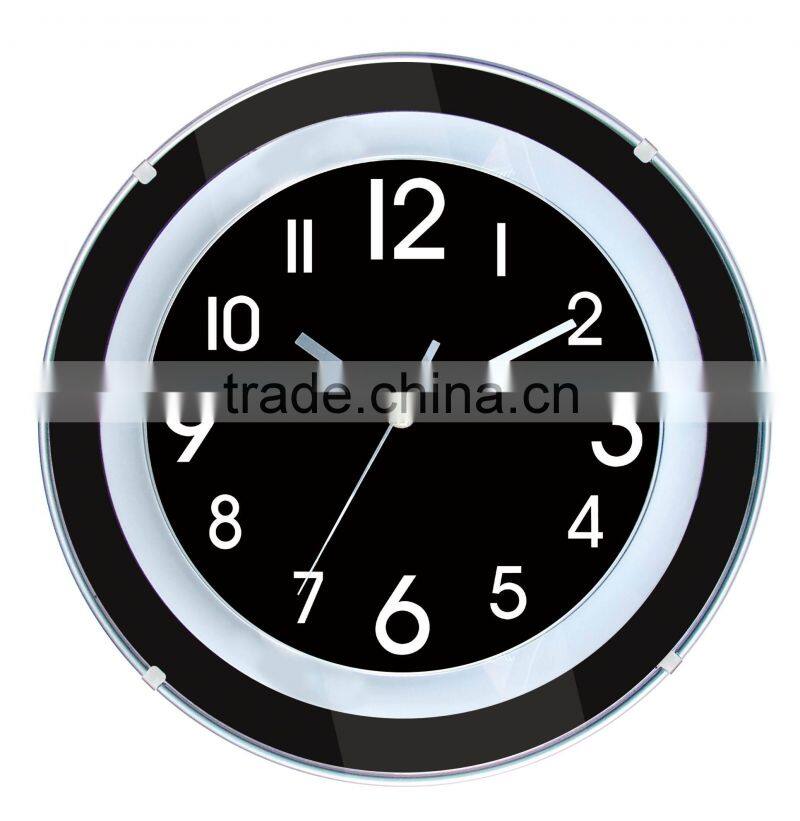 12 inch convex glass clock quartz movement clock