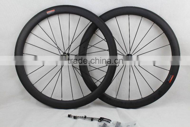 Ultra Light 700C 50mm Clincher Carbon Wheels 23mm width Road Bike Wheels Bicycle Wheelset