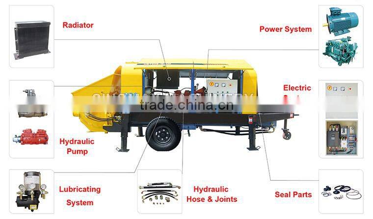 HOT Sale! 60m3/h Diesel Engine Trailer Concrete Pump for sale with CE Certificated