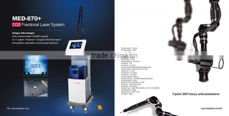 40W co2 American 10600 nm laser co2 fractional laser beauty equipment