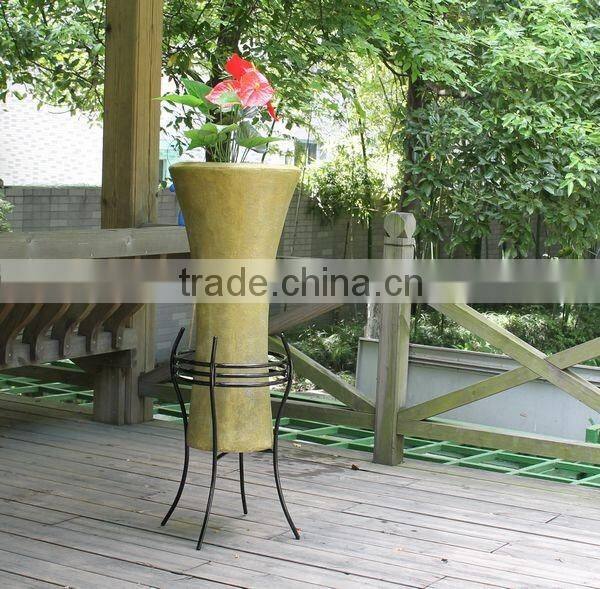 hotel use luxury pot fashion pots fiberglass plants container and flowers pots floating bonsai