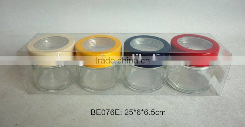 glass jar set in a pvc box