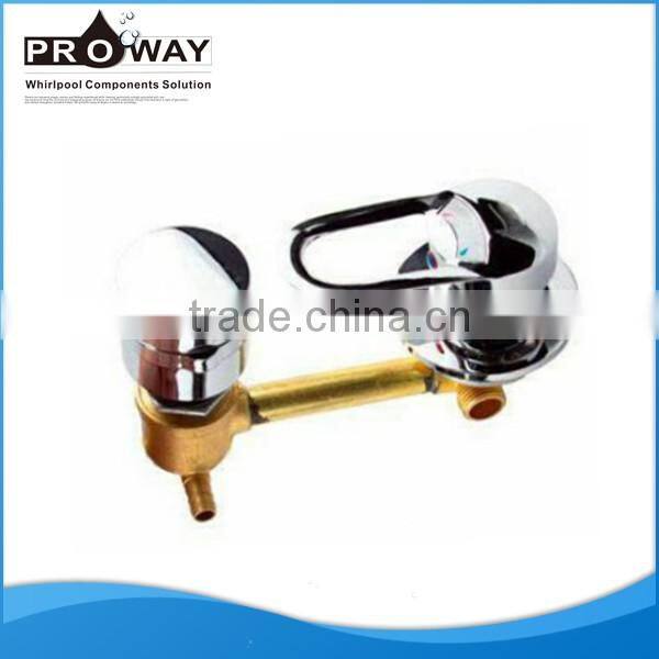 Stainless Steel Bathroom Wall Mounted Ceramic Valve Double Handles Shower Faucets