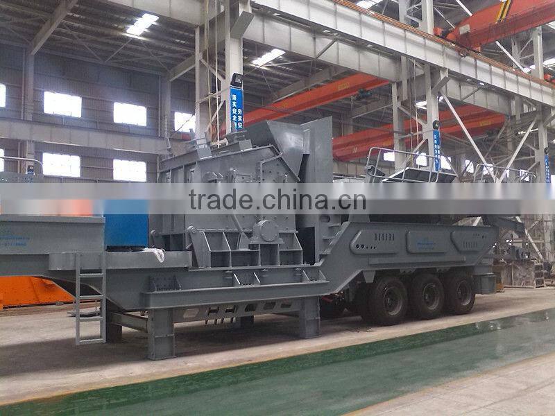 Trailer-Mounted 150-200T/H Mobile Stone Crusher for Sale