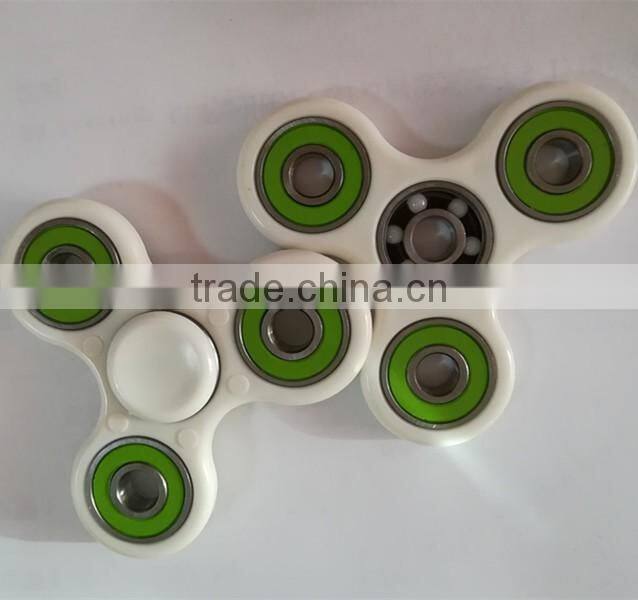 ABS White Plastic holder ball bearing hybrid Zro2 ceramic bearing 608 green seal hand Spinner Fidget toy