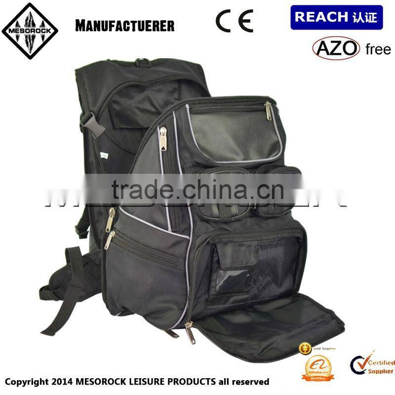 black waterproof Motorcycle Backpack, all weather motorcycle helmet backpack