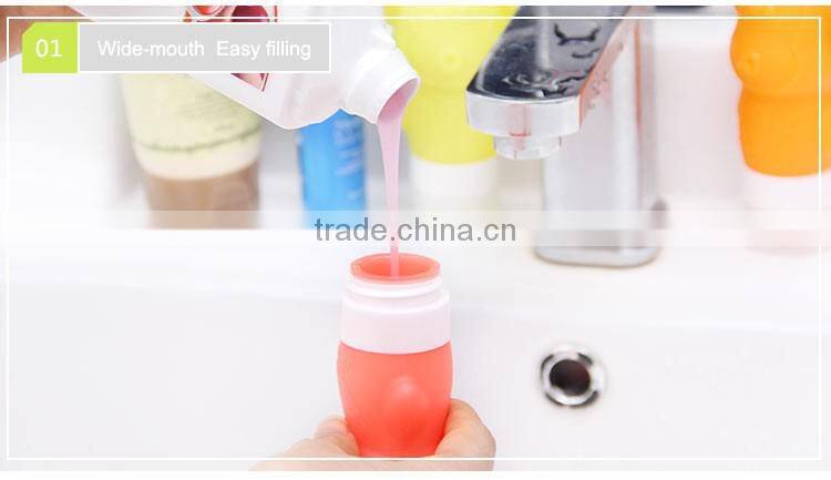 Most popular lovely monkry squeezable silicone travel bottle