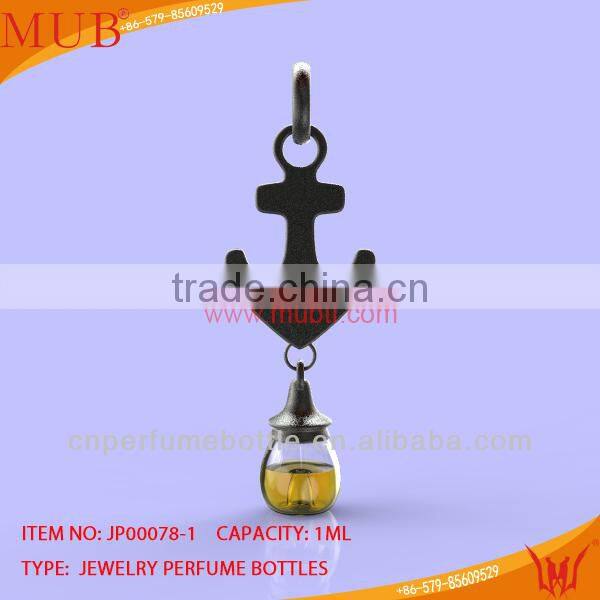 Glass Jewelry Anchor Shape Necklace Glass Bottle