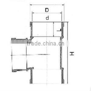 PVC downstream tee DIN/BS /plastic tee /PVC Tees