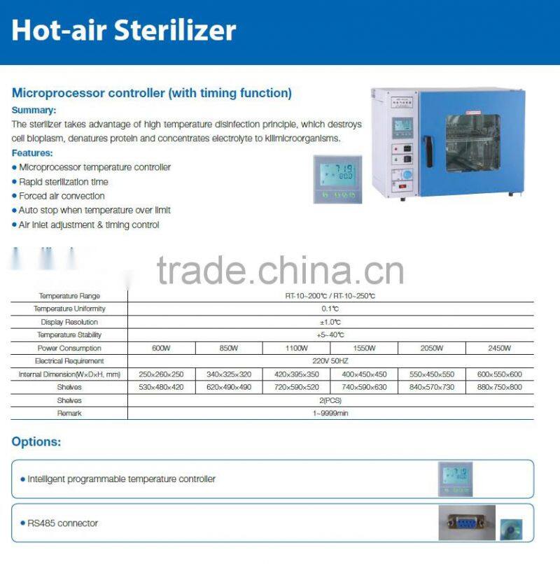 GRX-9203A Laboratory Dry Heat Sterilizer Electric Power Saving Dryer