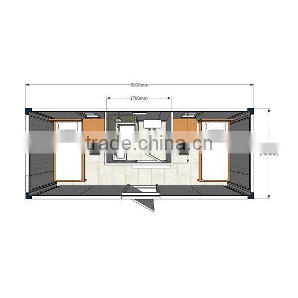 Different function prefab flat pack container house