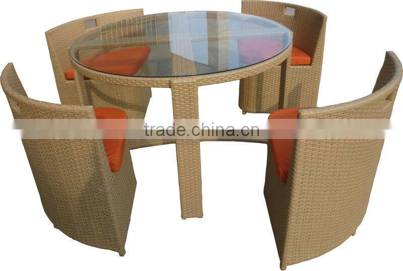 morden leisure design rattan dining table set CF672