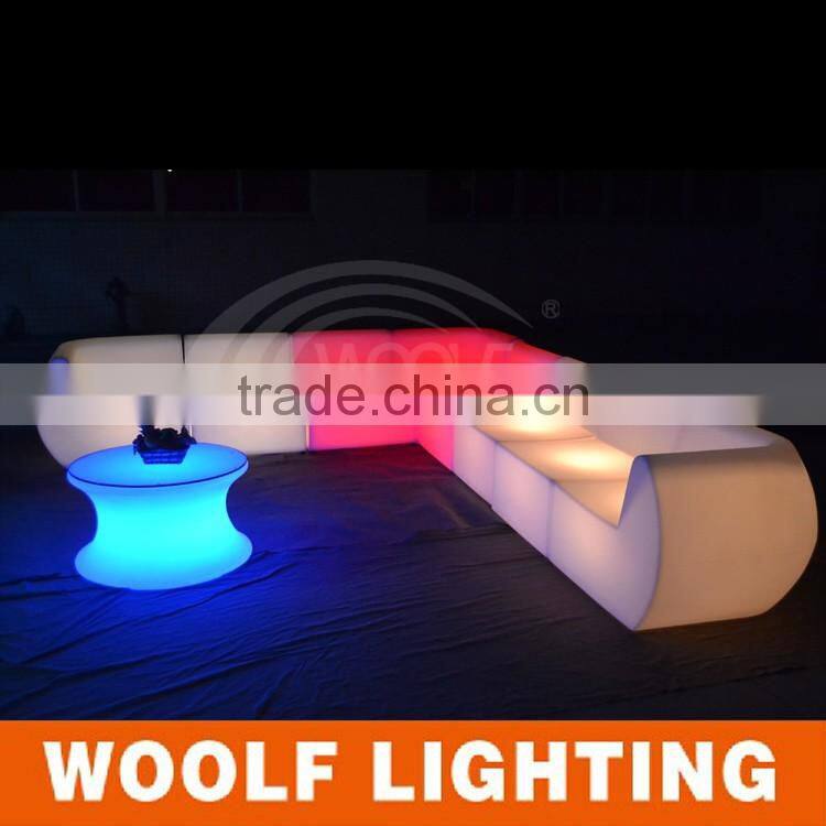 Popular Modern Hotel leisure LED Light Up Sofa Furniture