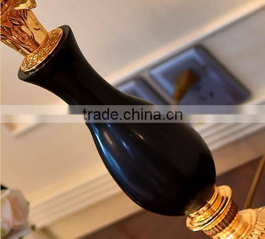 Concise design black color marble body table lamp