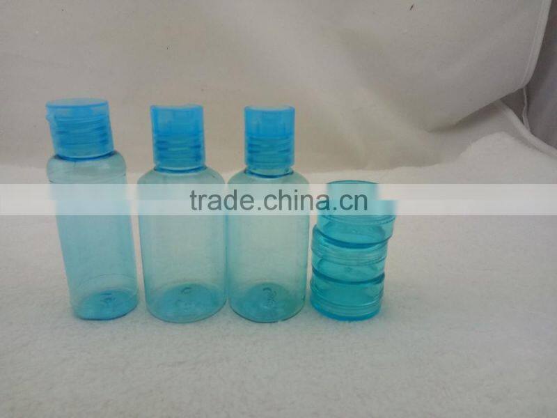 7pcs cheap color plastic travel bottle set travel bottle kit bottle container