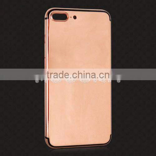 New gold/rose gold/platinum back cover for iPhone 7 plus mirror gold housing
