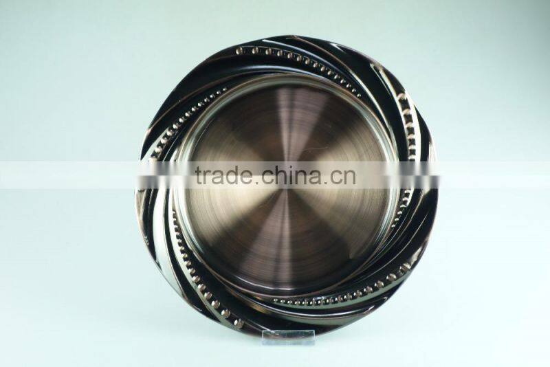 cheap metal cake and fruit dinner dishes&plate in stock