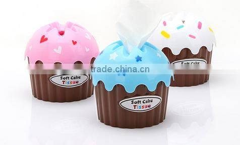 Wholesale Stock Small Order Ice Cream Plastic Tissues Storage Box Napkin Holder
