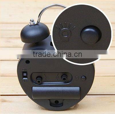 Supply creative retro twin bell alarm clock / heart-shaped alarm clock