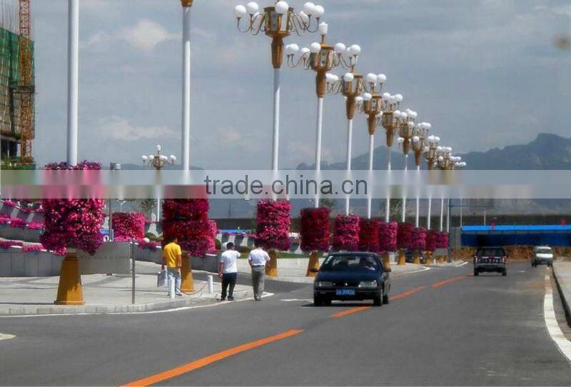 SOL 2015 hot-sale plastic hanging flower pot lamp post planter garden decoation