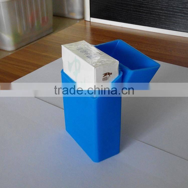 Eco-friendly cigarette pack cover silicone rubber /aluminium cigarette box cases,slim silicone cigarette case