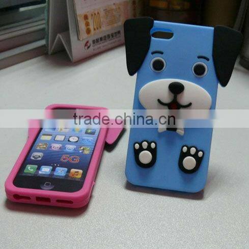 Cute pug style Silicone mobile phone cover