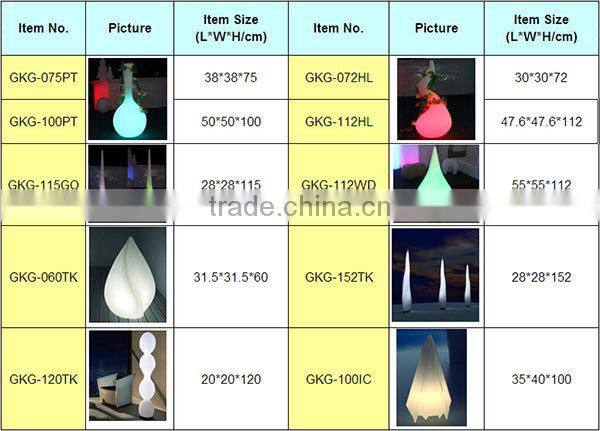 Computer Control RGB Color Changeable Glowing LED Floor Lamp New Design