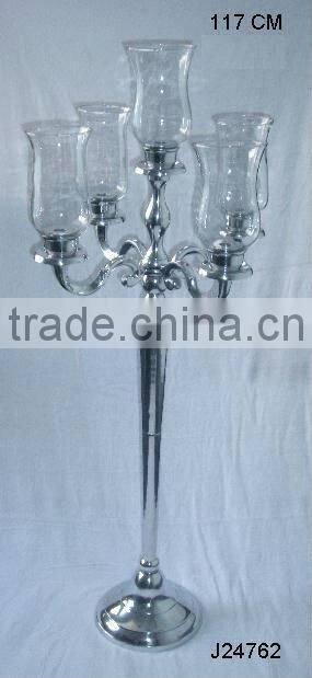 Antique brass finish Cast Aluminium candelabra other finish available