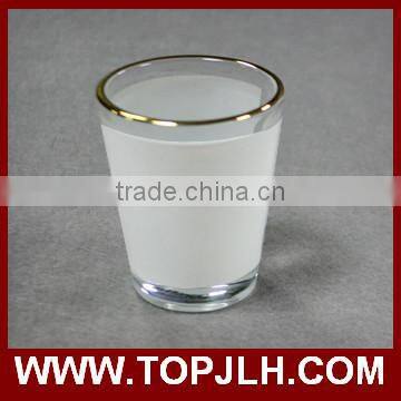 Party favor heat press printed mini shot glass beer mug