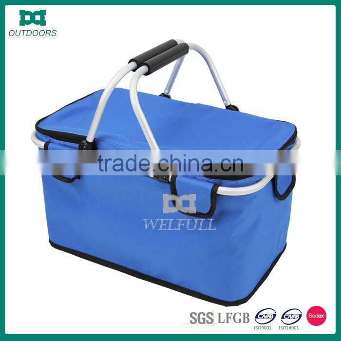 Wholesale Cutlery Frozen Portable Handle Fold Picnic Basket for Sale