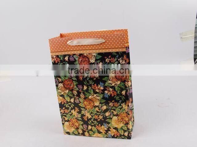 Flower Design Foldable Gift Bag / Shopping Paper Bag