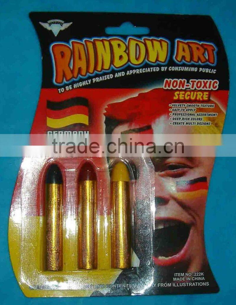 fans safe face paint crayon, safety face paint stick for kids and adult use
