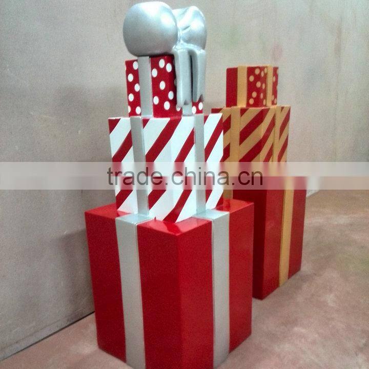 Christmas gift box stack for outdoor decoration